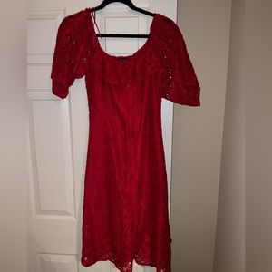 Red Strapless Dress